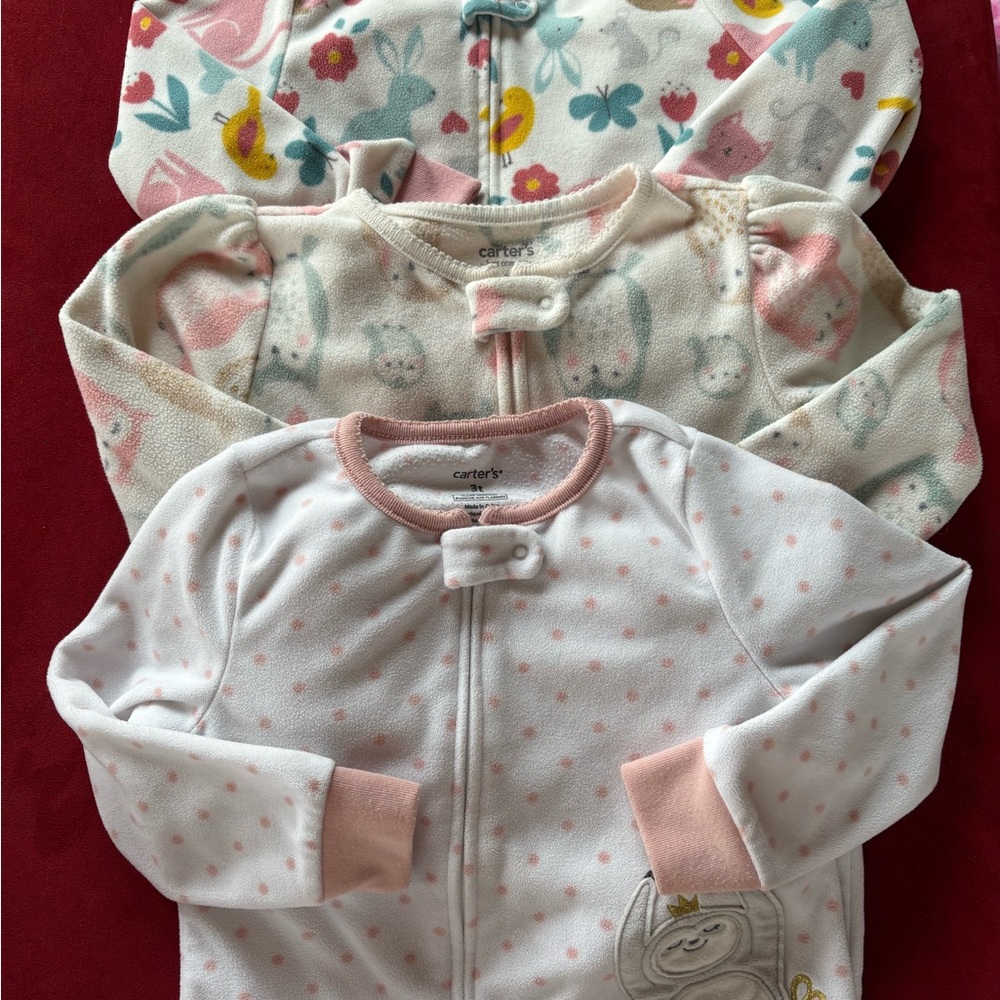 Carter's Baby Sleepers - Pink, White, and Multicolor